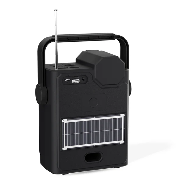 toreto 20w high bass bt speaker, up to 8 hrs of playtime, btv5.0, solar charging multi functional with aux/usb/tf card/fm with flash light & 2000 mah battery (solar beatz, black) toreto 20w high bass bt speaker, up to 8 hrs of playtime, btv5.0, solar charging multi functional with aux/usb/tf card/fm with flash light & 2000 mah battery (solar beatz, black)