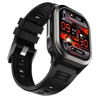 fire boltt 4g pro volte calling smart watch 2.02” tft display, 4g nano sim gps, health suite, sports modes, 400mah battery (black)