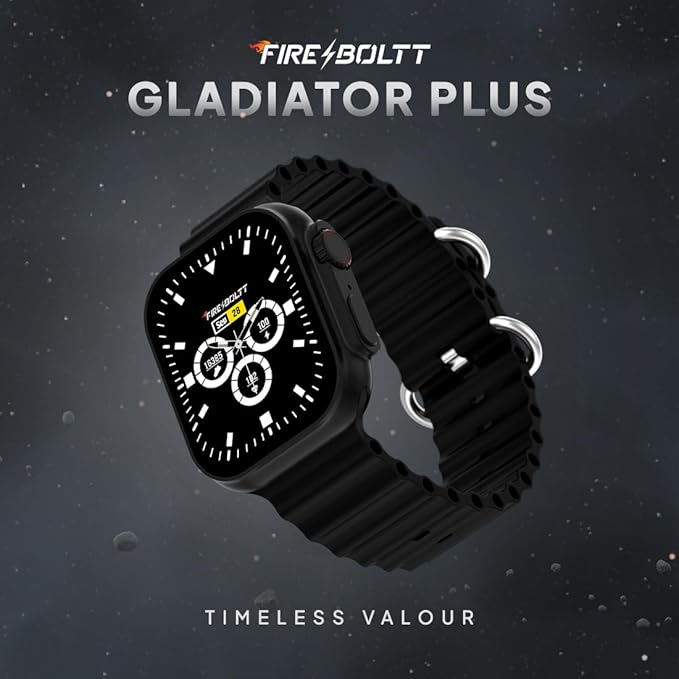 fire boltt newly launched gladiator + 1.96” amoled display luxury smartwatch, rotating crown, 115+ sports modes & bluetooth calling, ai voice assistant, gamin fire boltt newly launched gladiator + 1.96” amoled display luxury smartwatch, rotating crown, 115+ sports modes & bluetooth calling, ai voice assistant, gamin